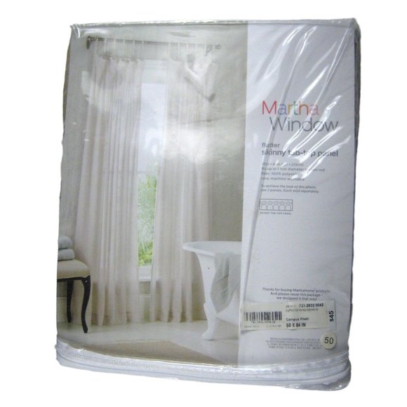 Martha Window Curtain Flutter Tab-Top Sheer 1 Panel Campus khaki 50 x 84 In - Picture 2 of 4
